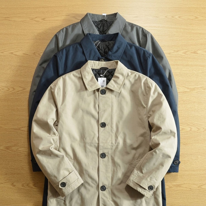 Heren Oversized Gewatteerde Longline Winterjas met Wrapvoorkant