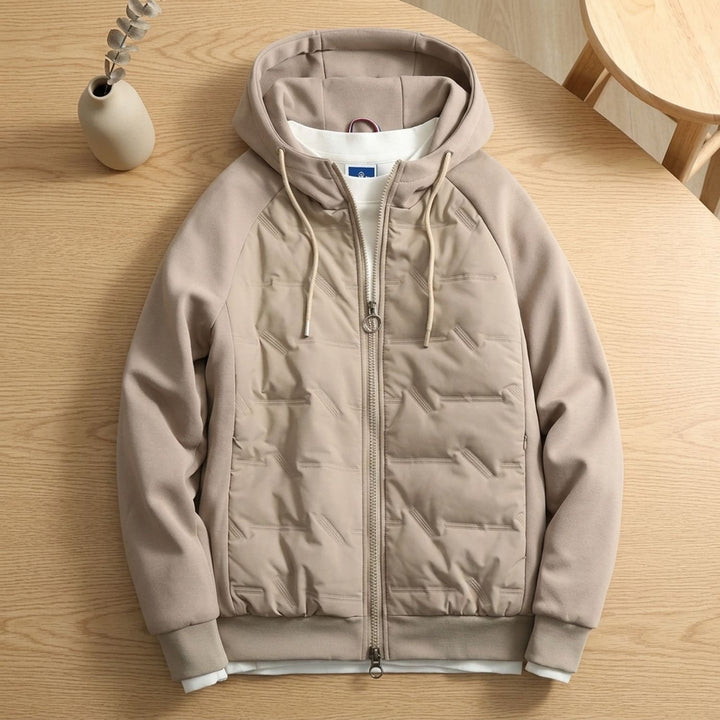 Heren Oversized Gewatteerde Winterjas met Capuchon - Khaki