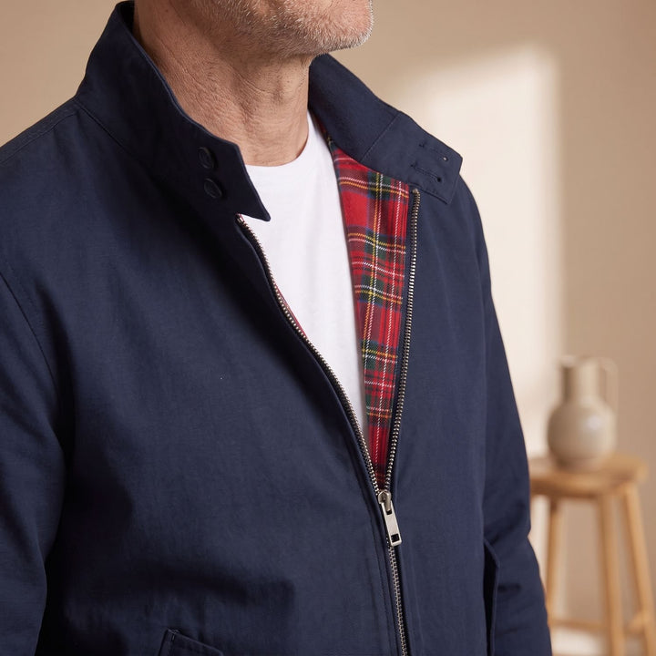 Heren Oversized Harrington Jack Geruite Voering Ritsslui­ting