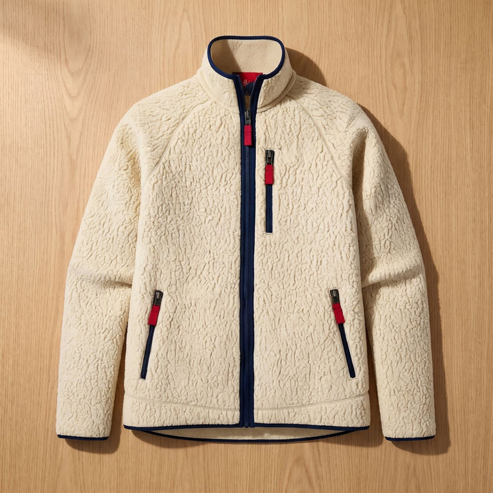 Heren Oversized Relaxed-Fit Fleece Ritsjack