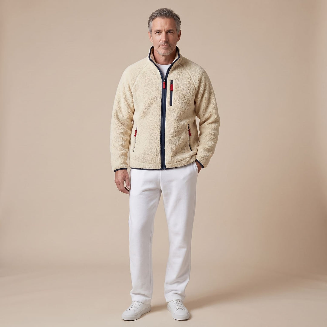 Heren Oversized Relaxed-Fit Fleece Ritsjack
