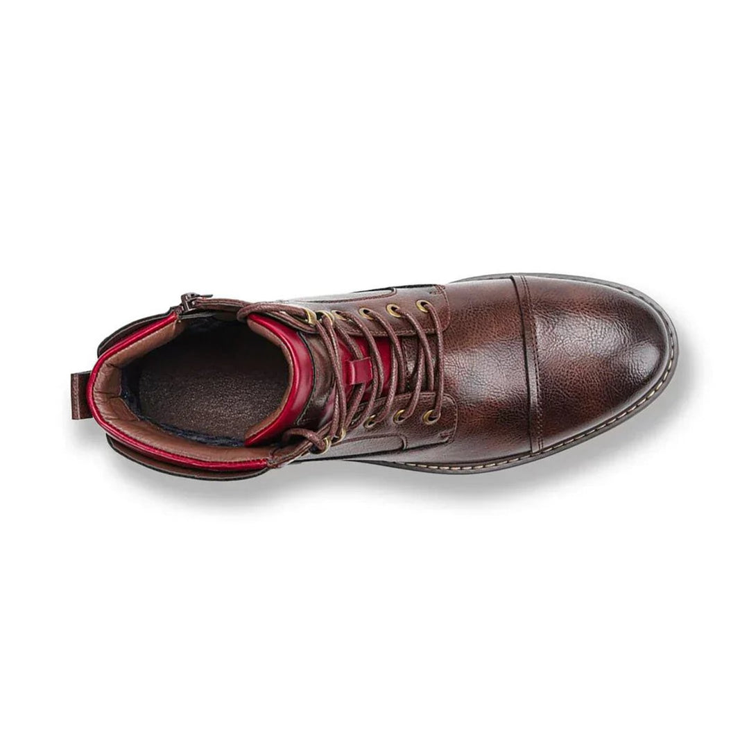 Heren Oxford Leren Veterschoenen Enkellaarsjes met Rits