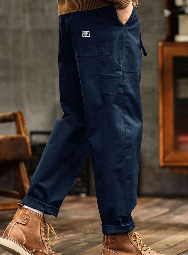 Heren Relaxed-Fit Cargo Pantalon met Utility Zakken en Rolbare Manchetten
