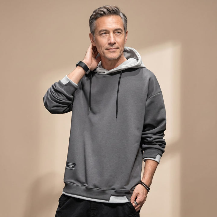 Heren Relaxed Fit Hoodie Sweatshirt met Trekkoord