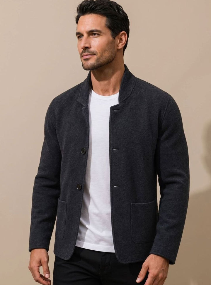 Heren Slim Fit Gebreide Cardigan met Knoopsluiting