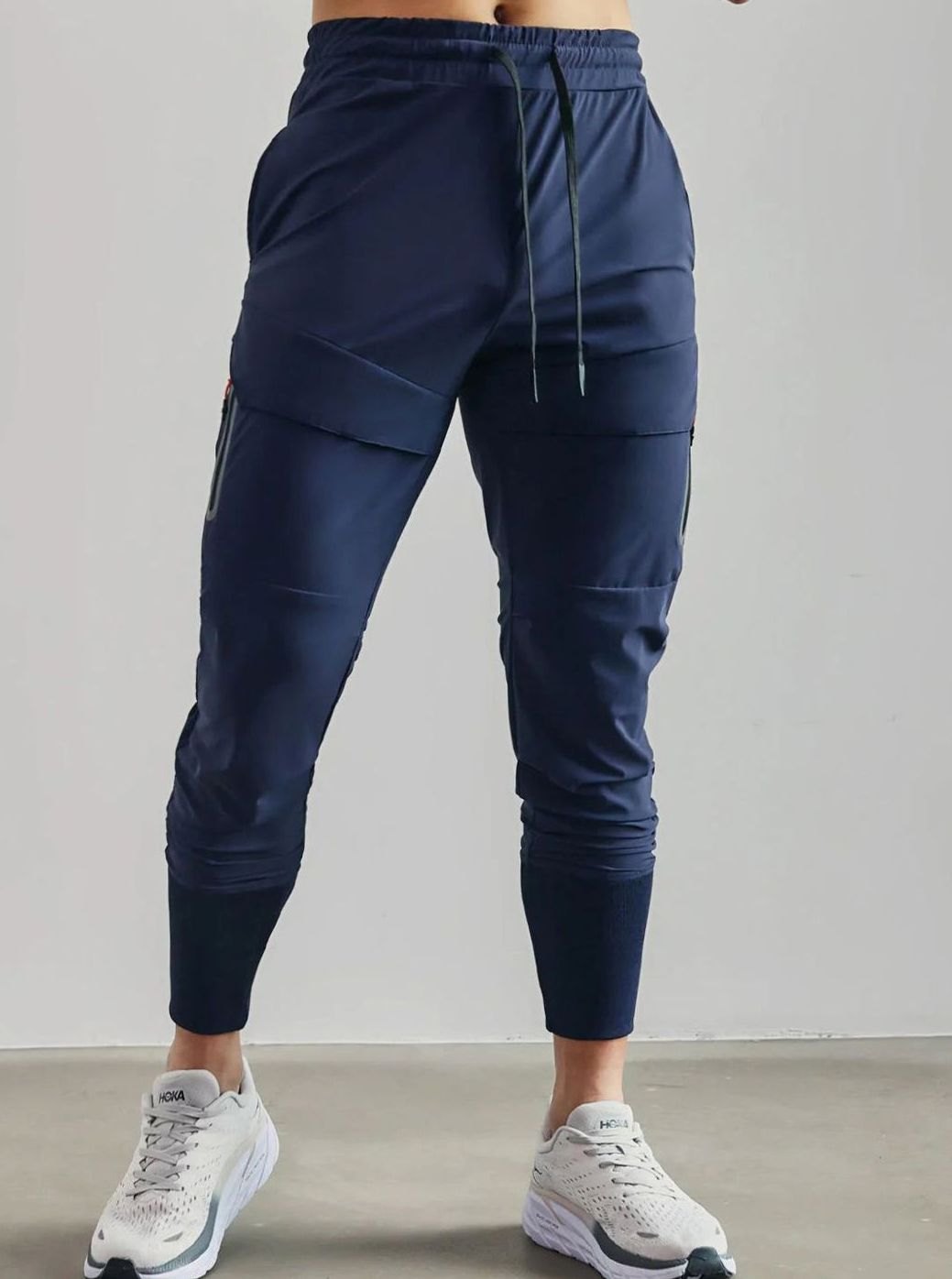 Heren Slim-Fit Jogger Pantalon Heren met Ritszakken