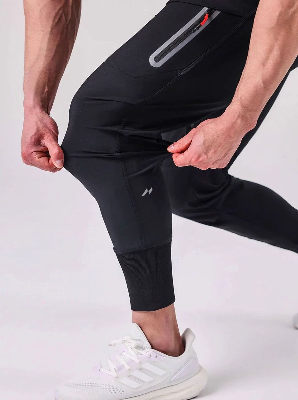 Heren Slim-Fit Jogger Pantalon Heren met Ritszakken