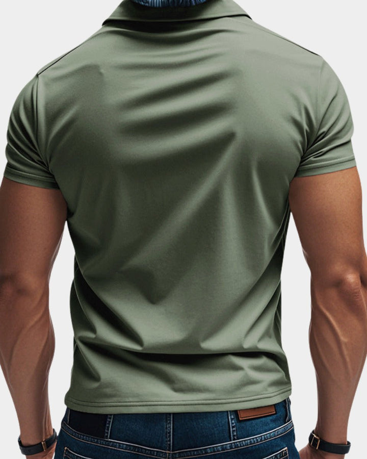 Heren Slim-Fit Korte Mouw Klassiek Poloshirt