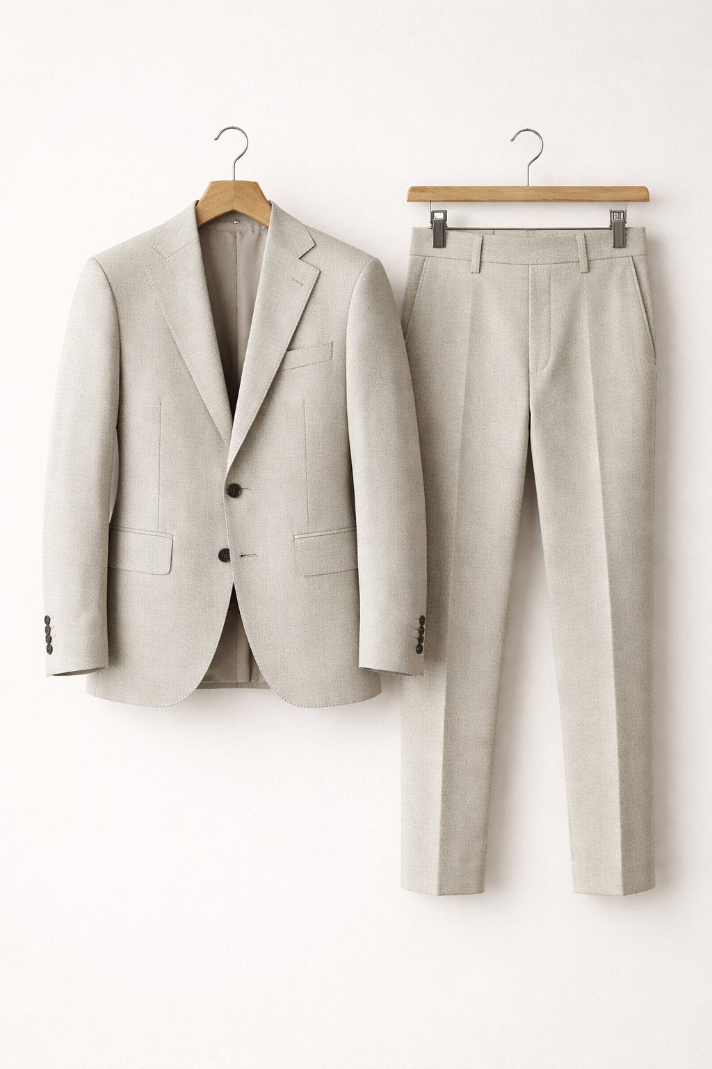 Heren Slim-Fit Nylon Two-Piece Set Pak - Light Grey