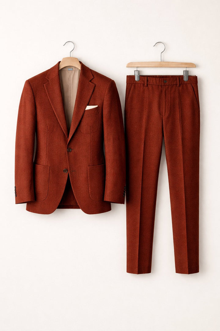 Heren Slim-Fit Nylon Two-Piece Set Pak - Burgundy