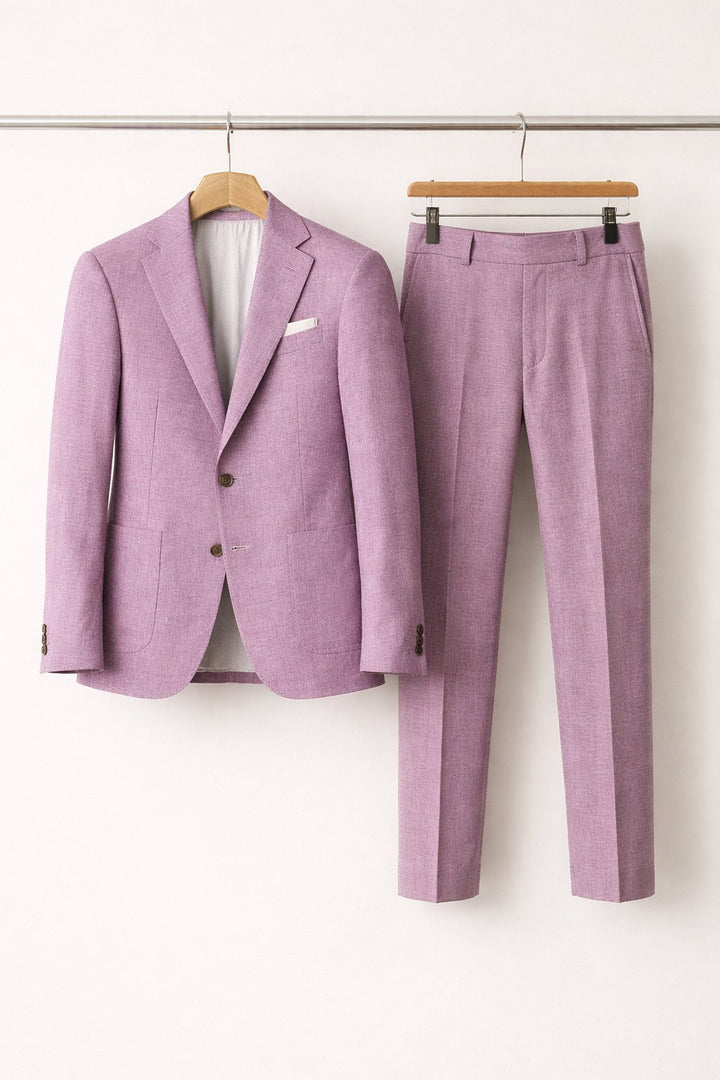 Heren Slim-Fit Nylon Two-Piece Set Pak - Purple