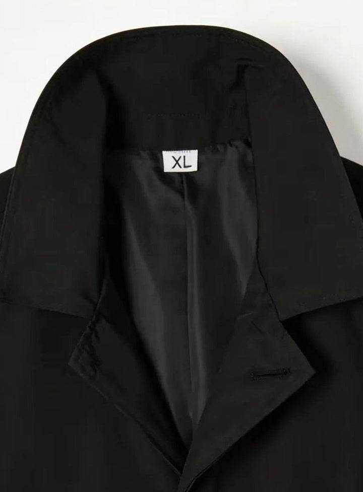 Heren Slim Fit Single-Breasted Trenchcoat met Zakdetails