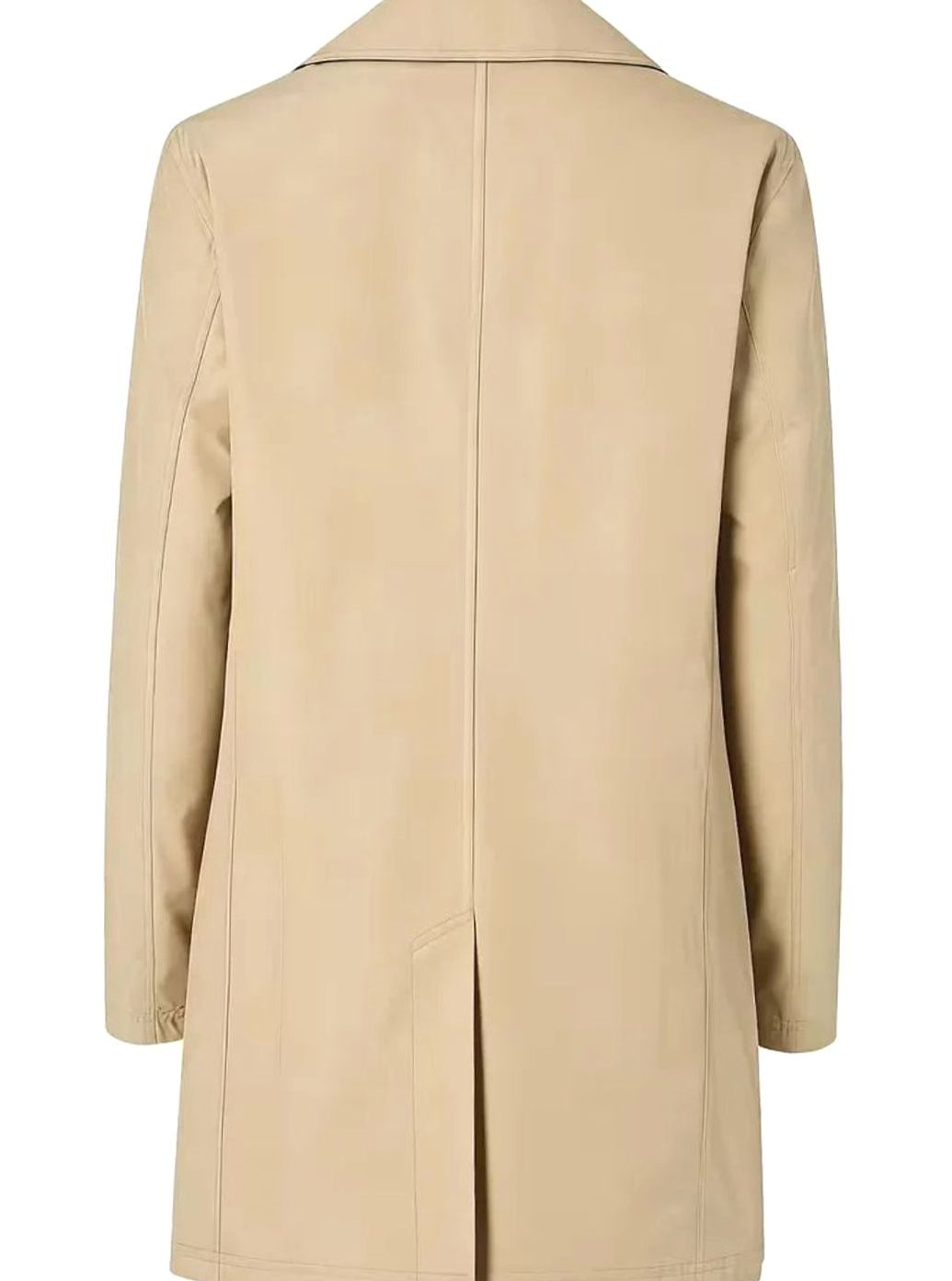 Heren Slim Fit Single-Breasted Trenchcoat met Zakdetails