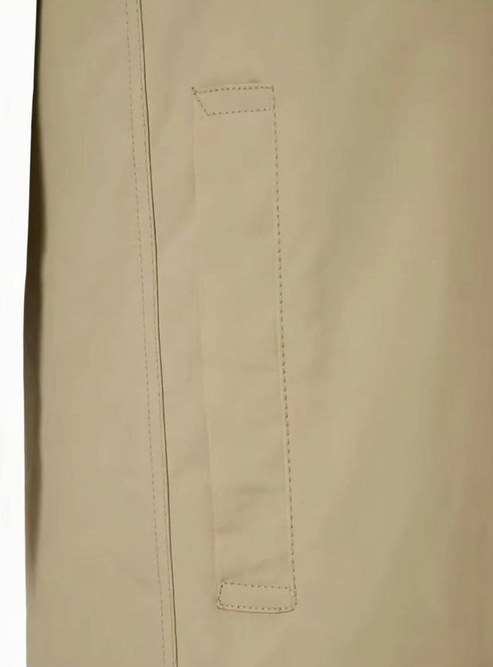 Heren Slim Fit Single-Breasted Trenchcoat met Zakdetails
