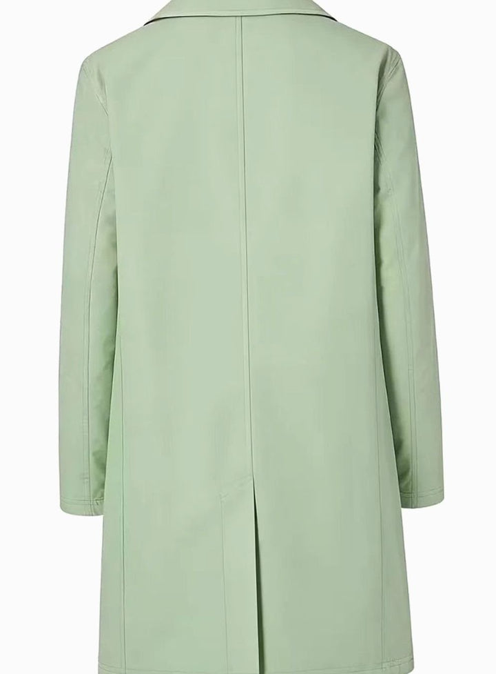 Heren Slim Fit Single-Breasted Trenchcoat met Zakdetails