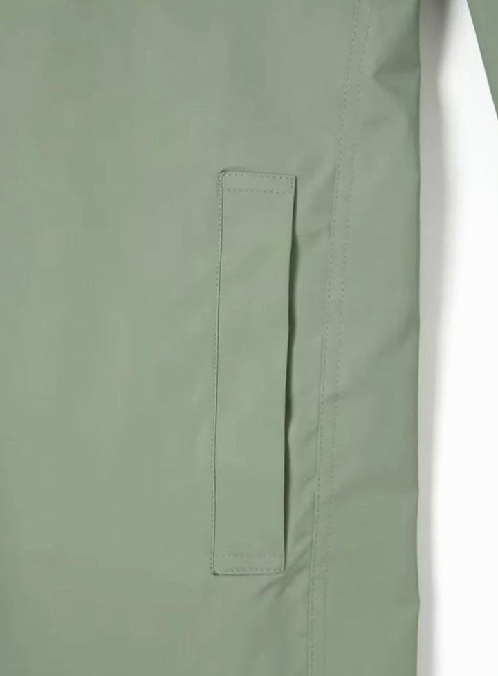 Heren Slim Fit Single-Breasted Trenchcoat met Zakdetails