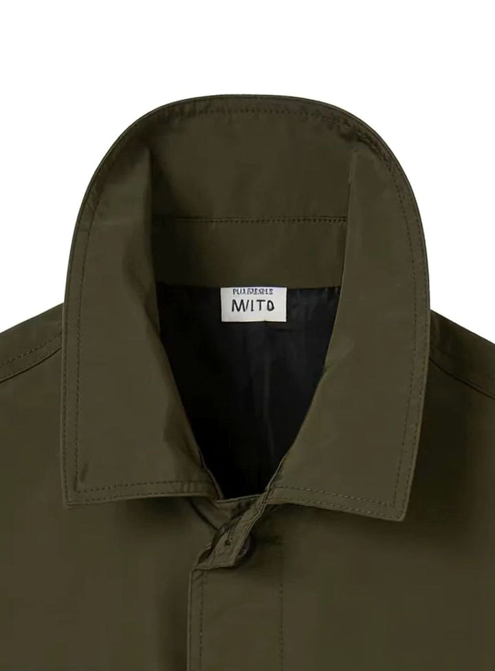 Heren Slim Fit Single-Breasted Trenchcoat met Zakdetails