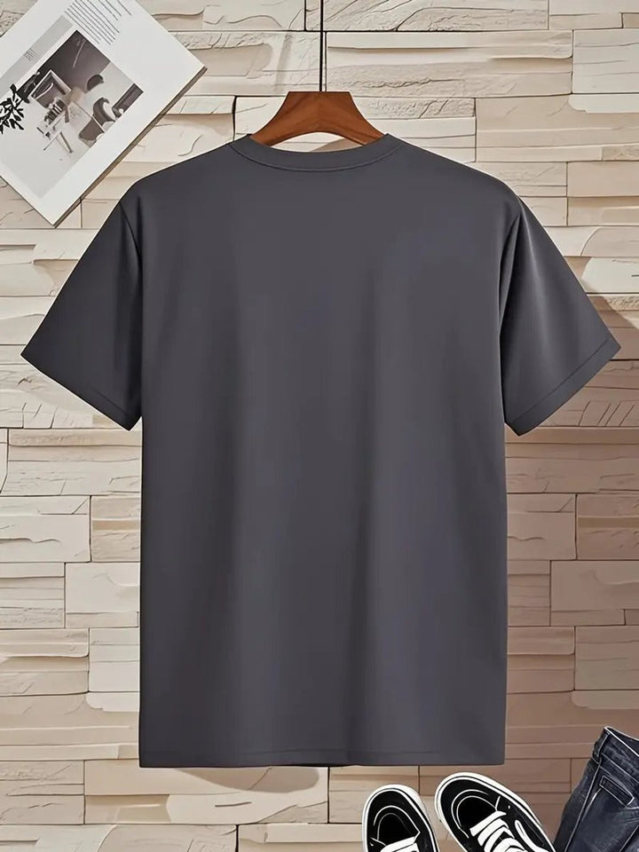 Heren Slim-Fit V-hals Katoenen Korte Mouw T-shirt