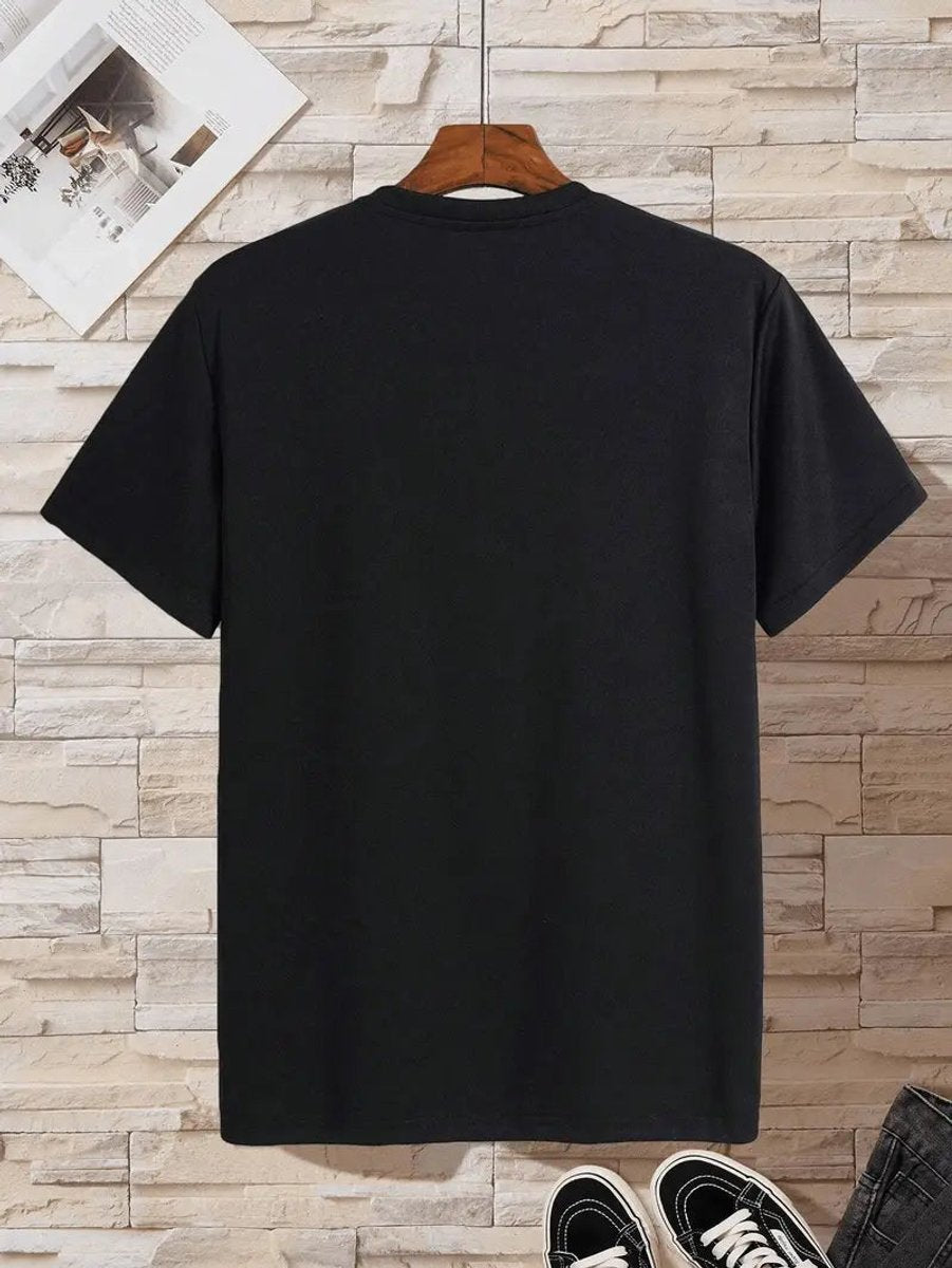 Heren Slim-Fit V-hals Katoenen Korte Mouw T-shirt