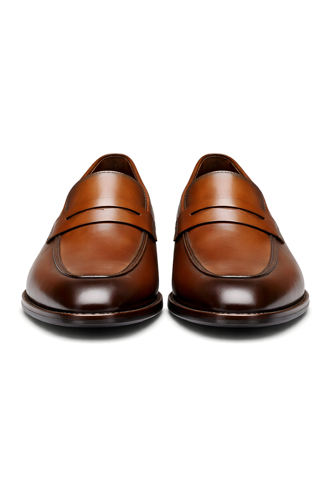 Heren Slip-On Penny Loafers Gepolijst Leren Look