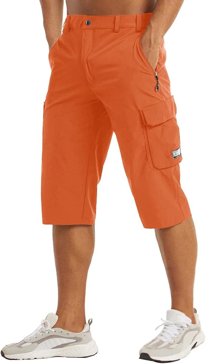 Heren Sneldrogende Tactische Cargo Shorts - Oranje