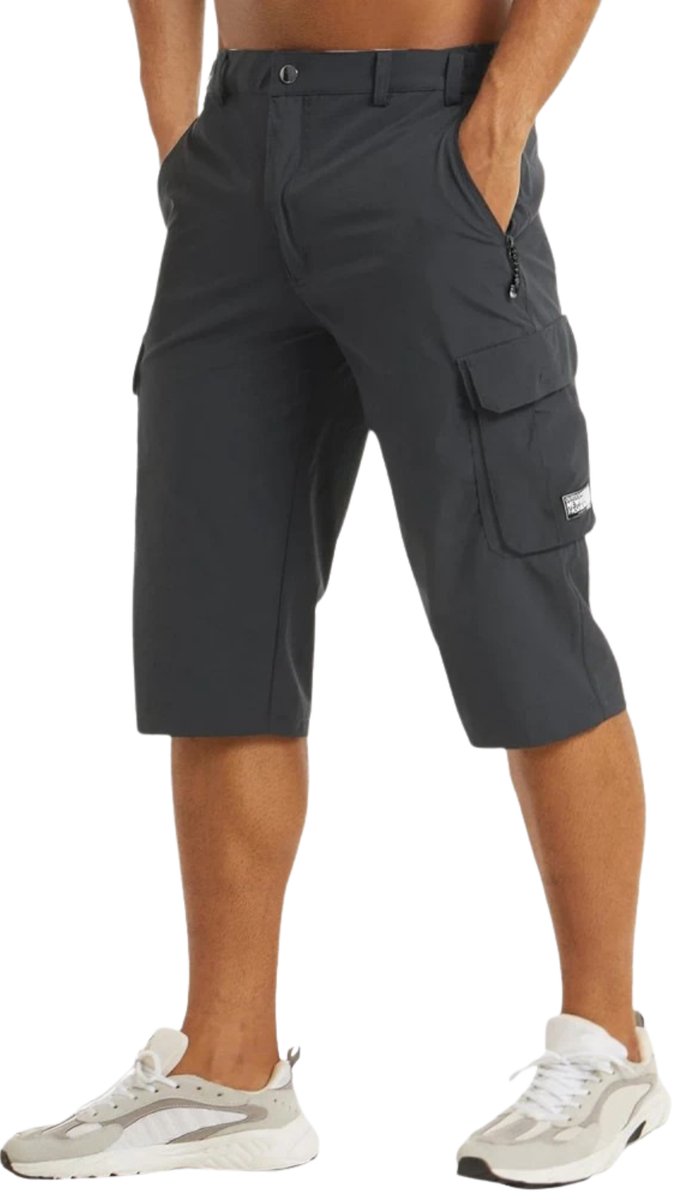 Heren Sneldrogende Tactische Cargo Shorts - Donkergrijs