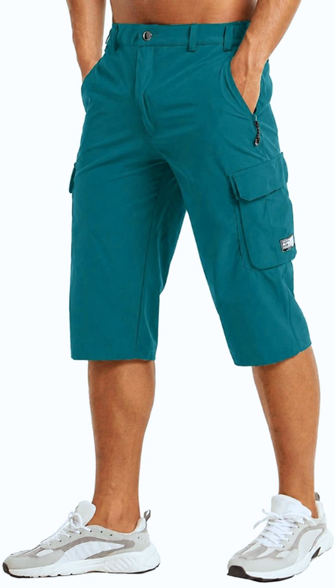 Heren Sneldrogende Tactische Cargo Shorts - Meerblauw