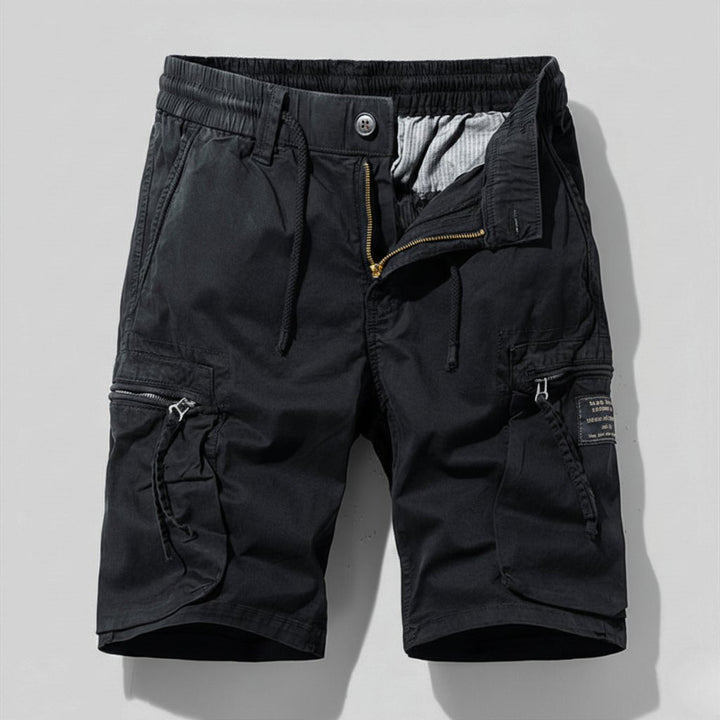 Heren Tactical Cargo Short Elastische Taille Meerdere Zakken - Black