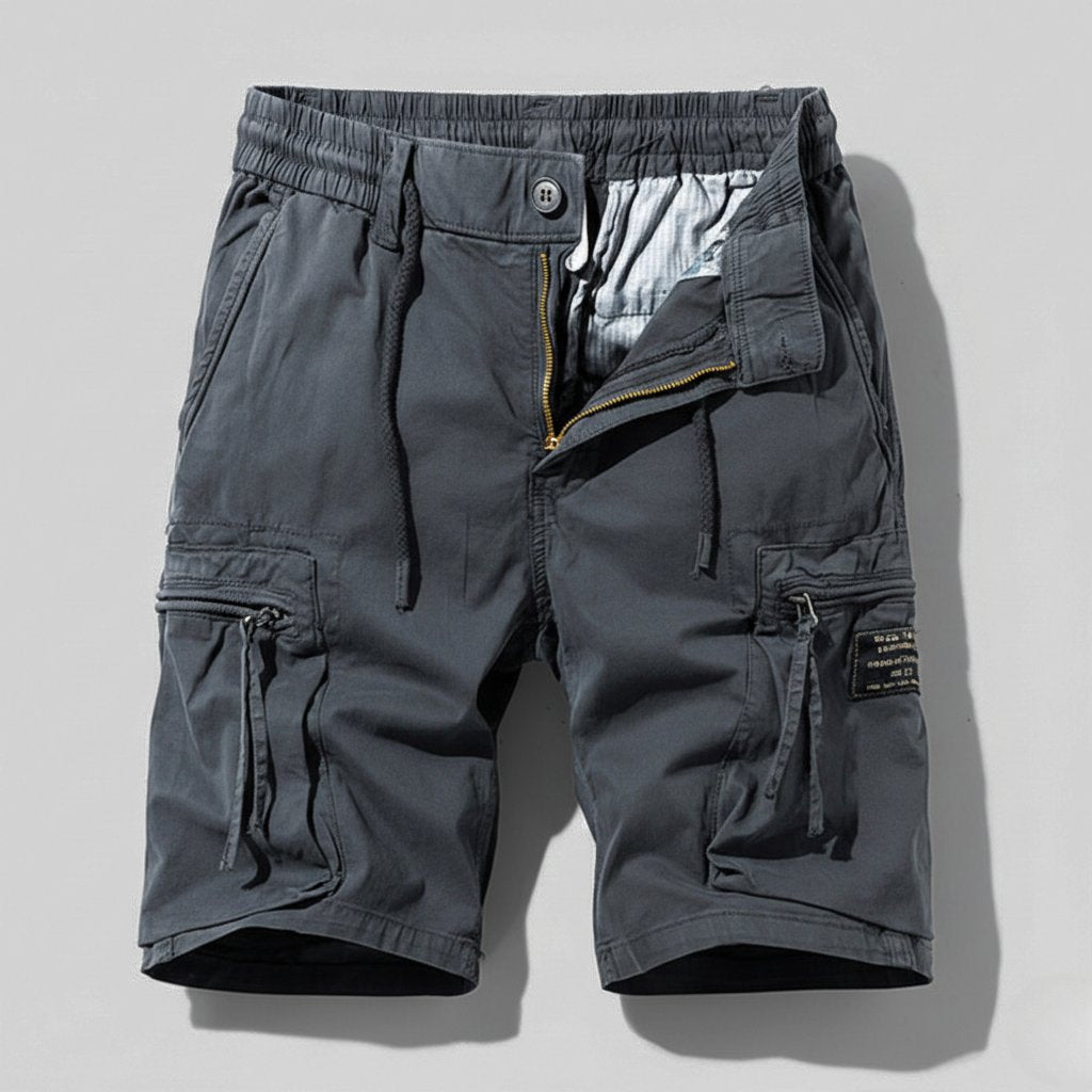 Heren Tactical Cargo Short Elastische Taille Meerdere Zakken - Gray