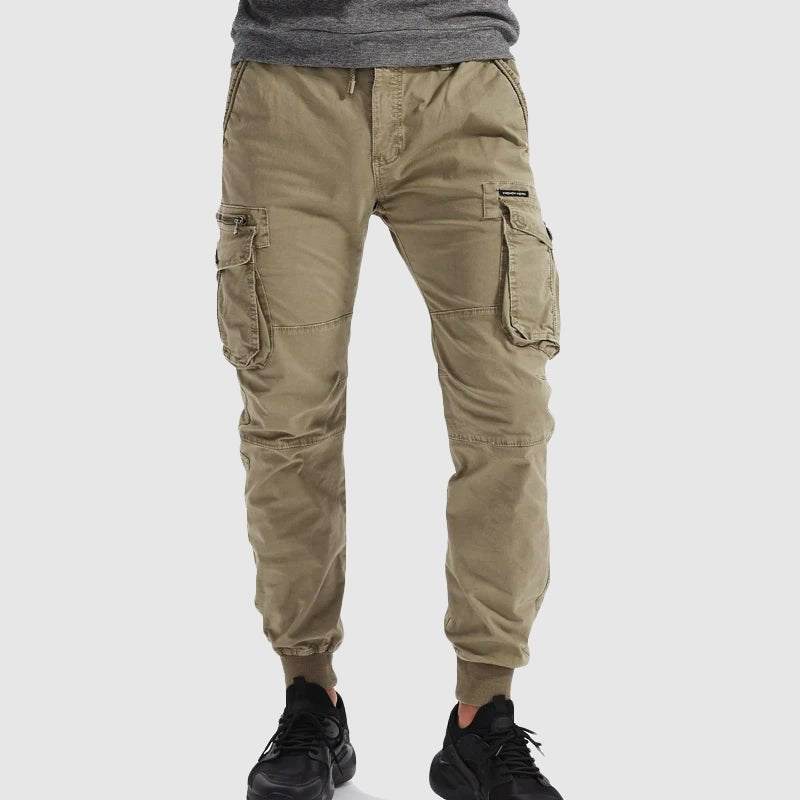 Heren Tactische Cargo Jogger Broek Elastische Taille