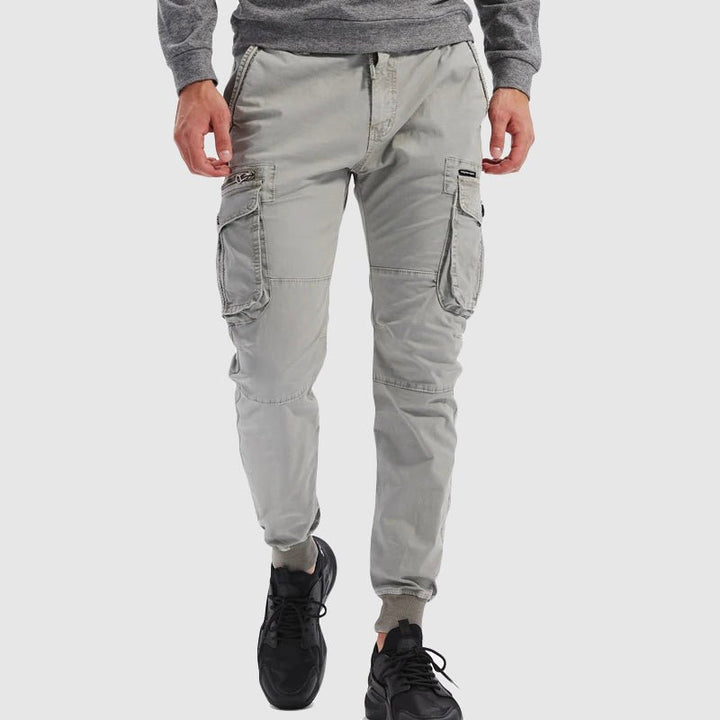 Heren Tactische Cargo Jogger Broek Elastische Taille