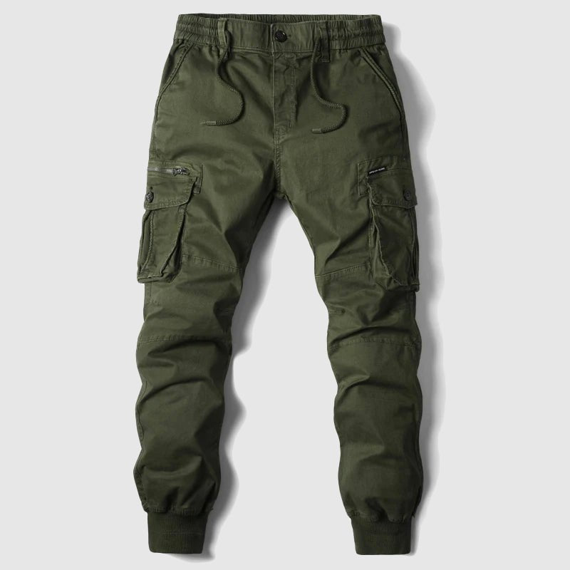 Heren Tactische Cargo Jogger Broek Elastische Taille - Green