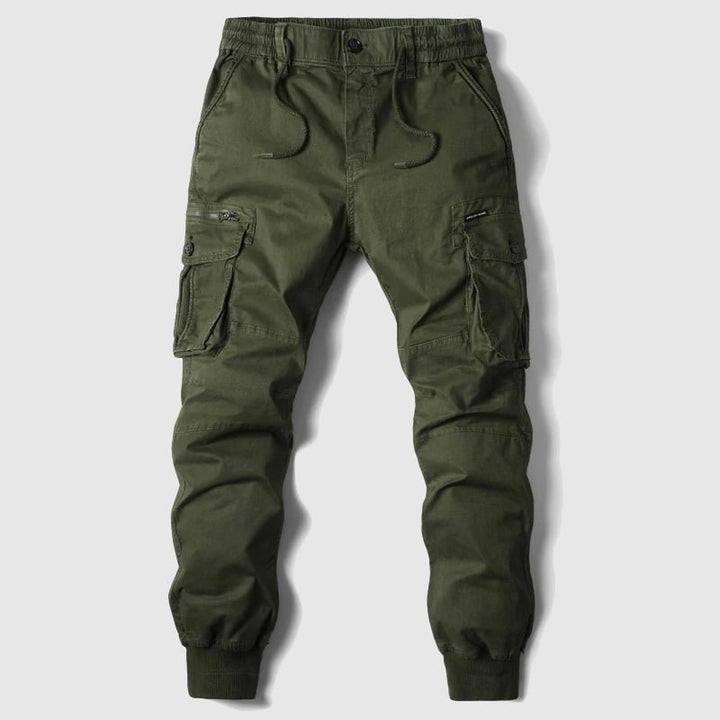 Heren Tactische Cargo Jogger Broek Elastische Taille - Green
