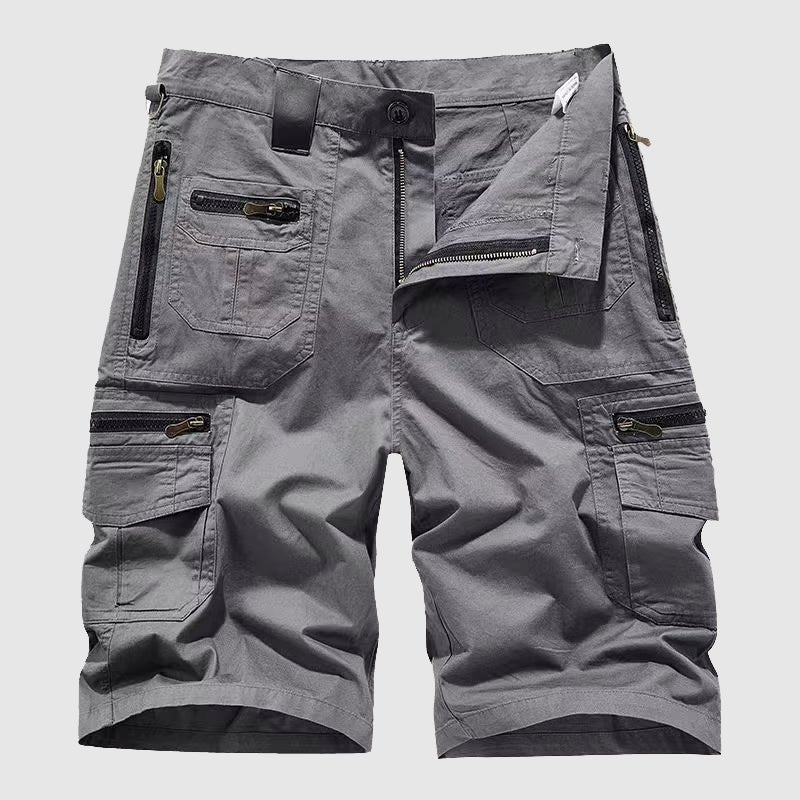 Heren Tactische Cargo Short Multi-Pocket Rits - Gray