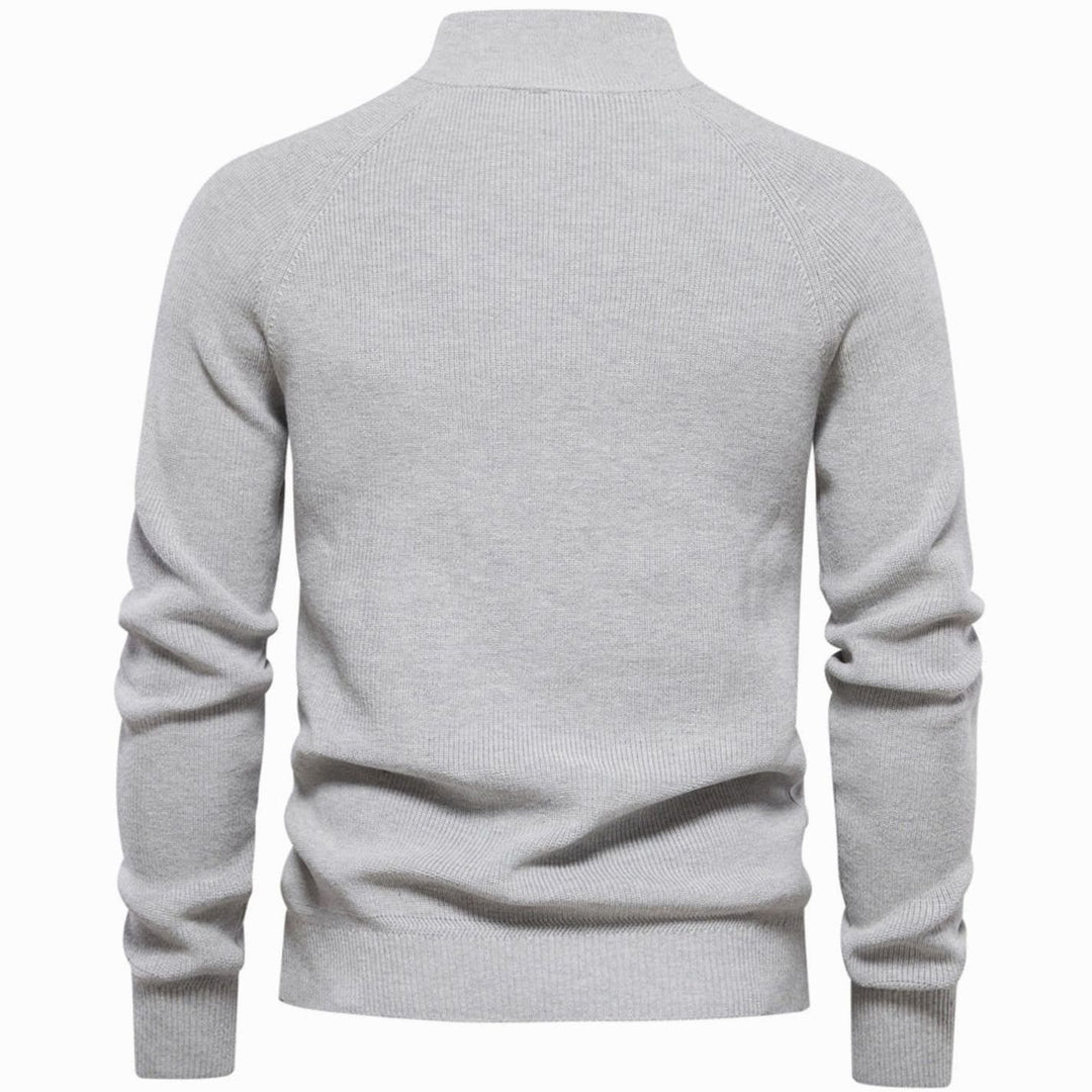 Heren Trui Half Zip Opstaande Kraag Gebreide Quarter-Zip Pullover