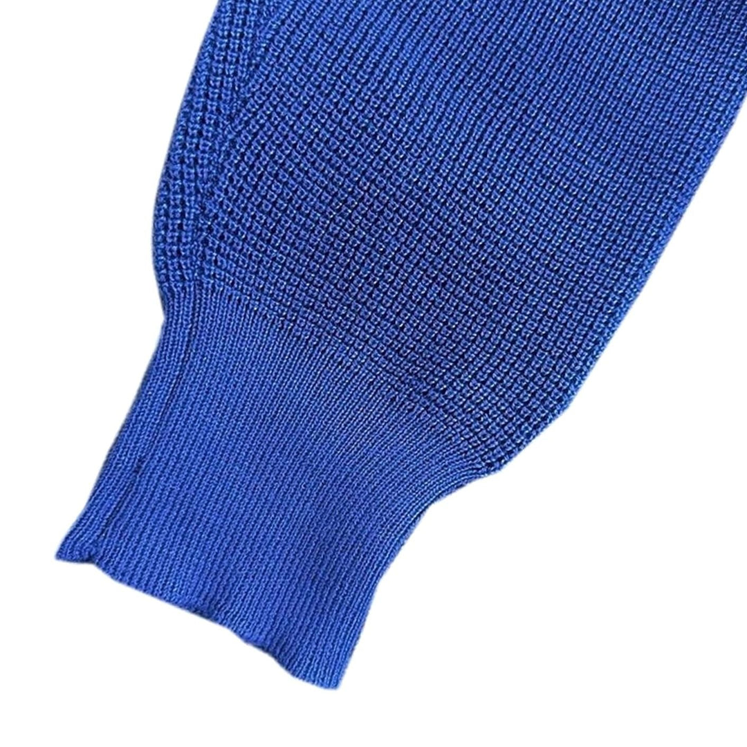 Heren Waffelgebreide Pullover met Knoopsluiting en Elleboogpatches