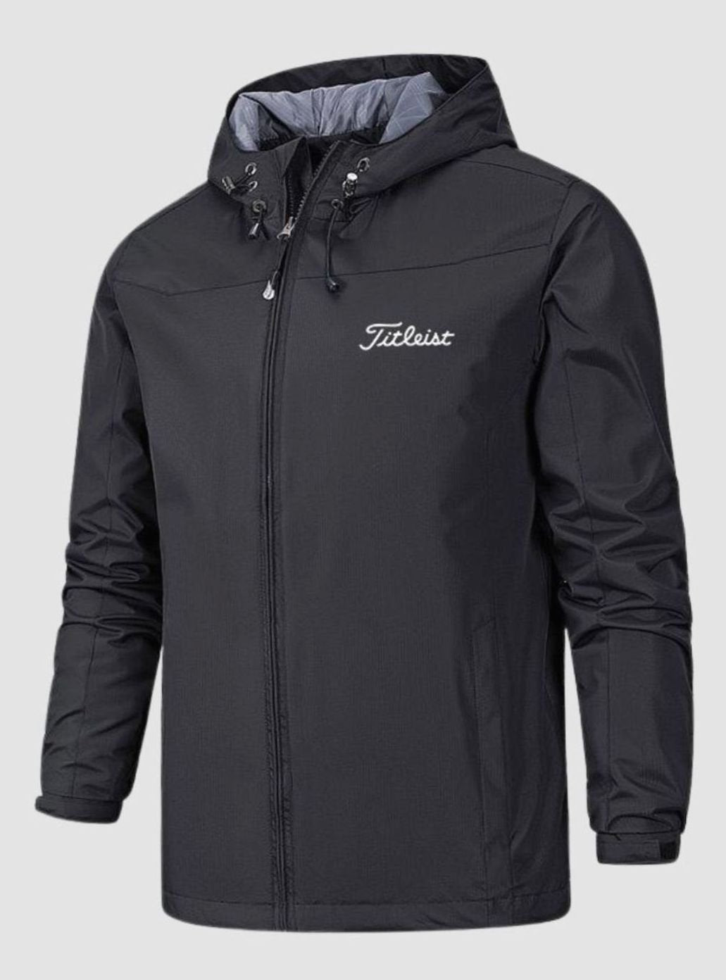 Heren Winddichte Waterdichte Capuchonjas Outdoorjas - Zwart