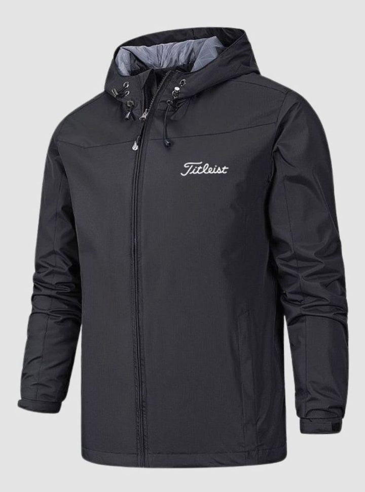 Heren Winddichte Waterdichte Capuchonjas Outdoorjas - Zwart