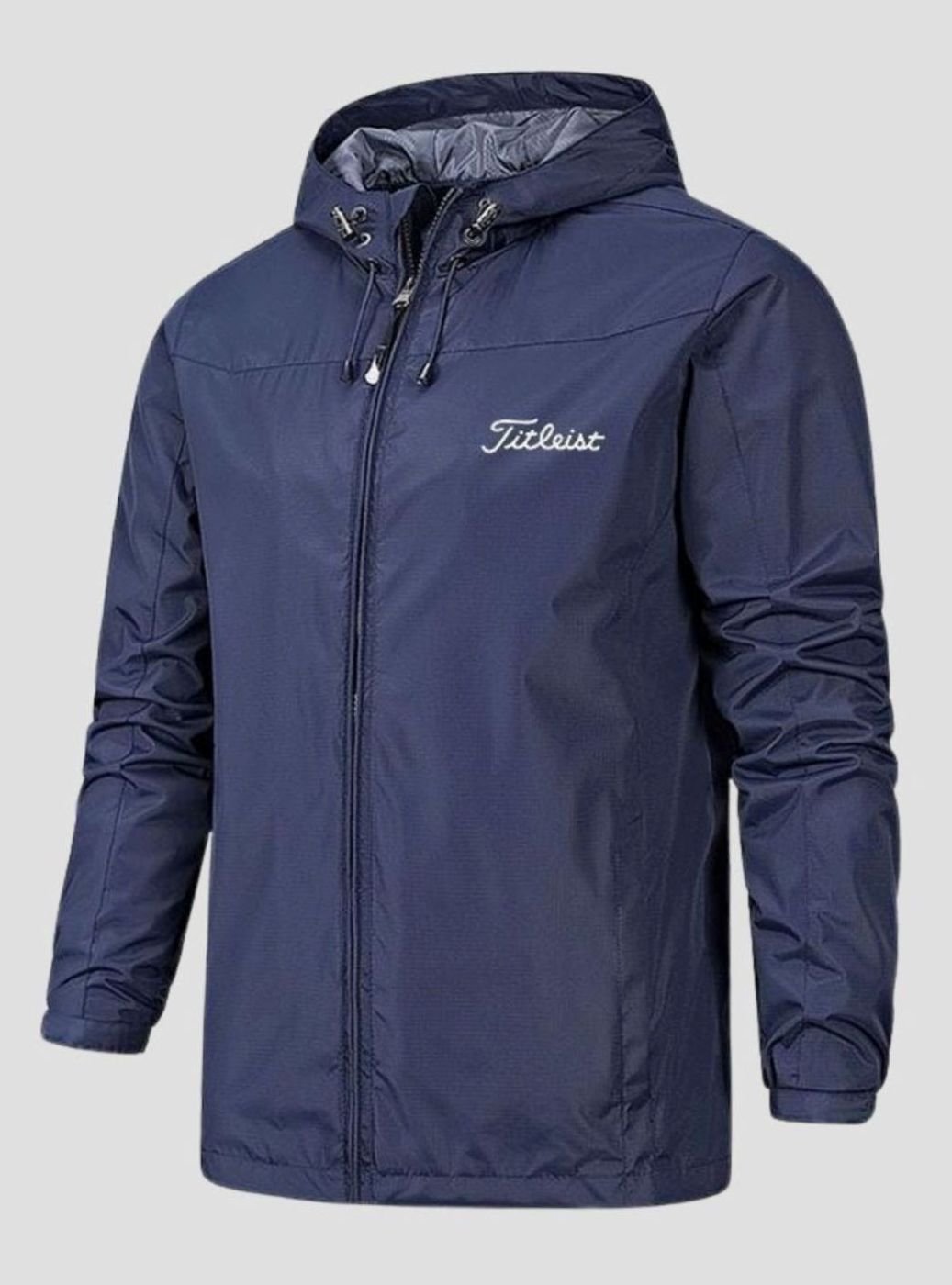 Heren Winddichte Waterdichte Capuchonjas Outdoorjas - Donkerblauw