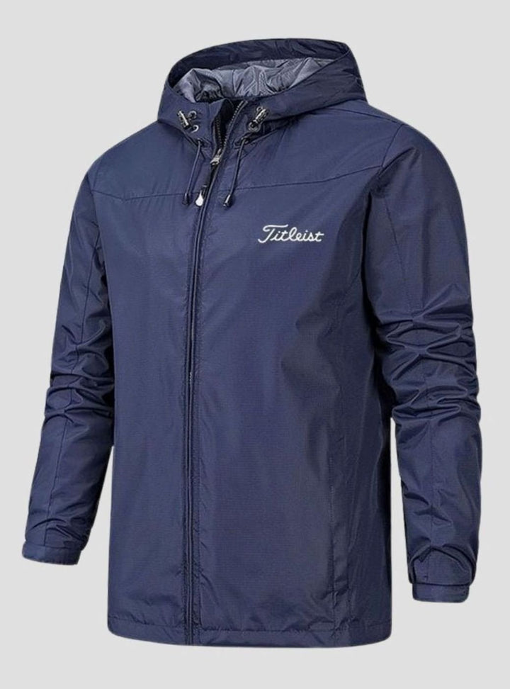Heren Winddichte Waterdichte Capuchonjas Outdoorjas - Donkerblauw