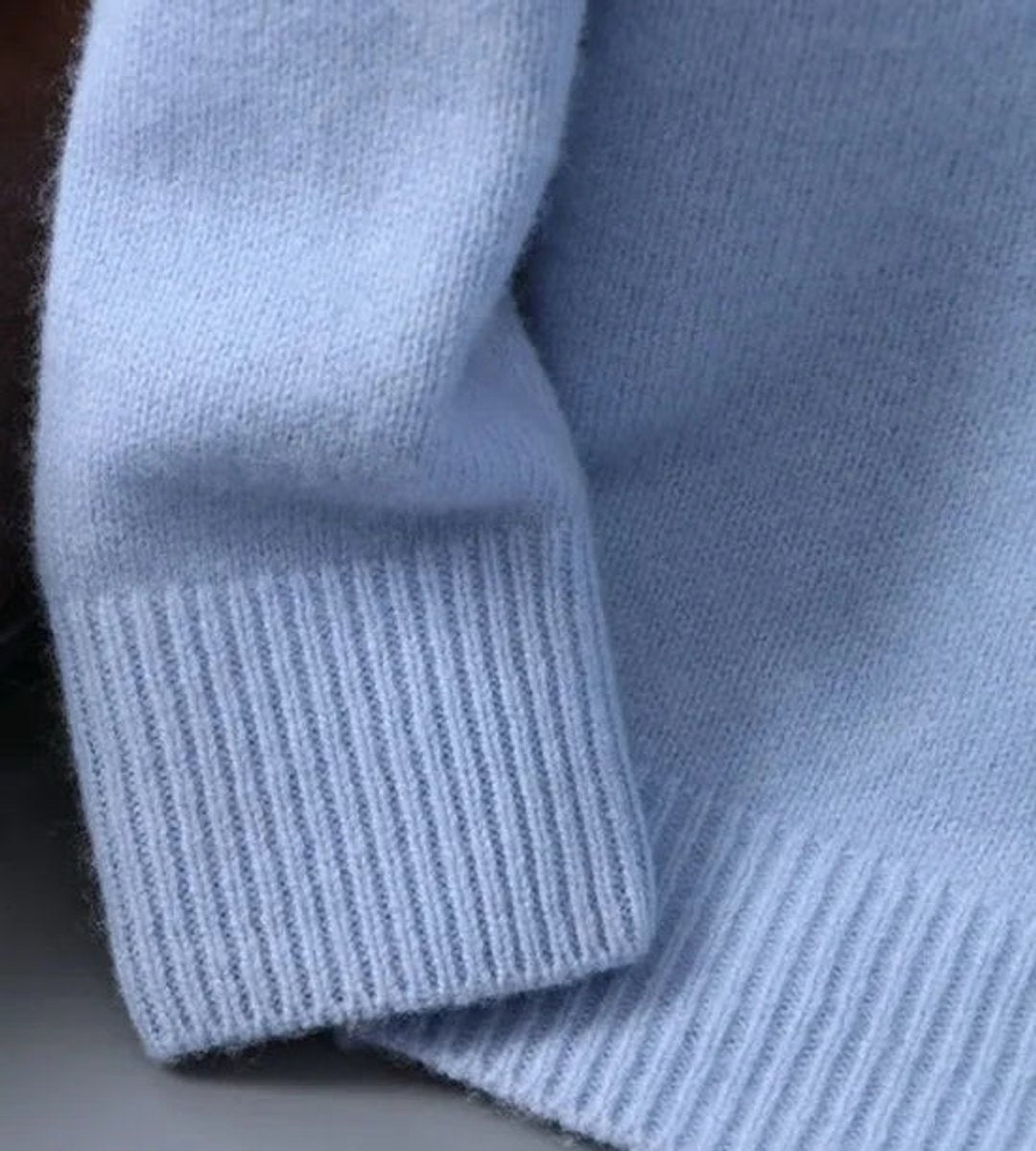 Heren Zachte Mohair Gebreide Trui Ronde Hals Pullover
