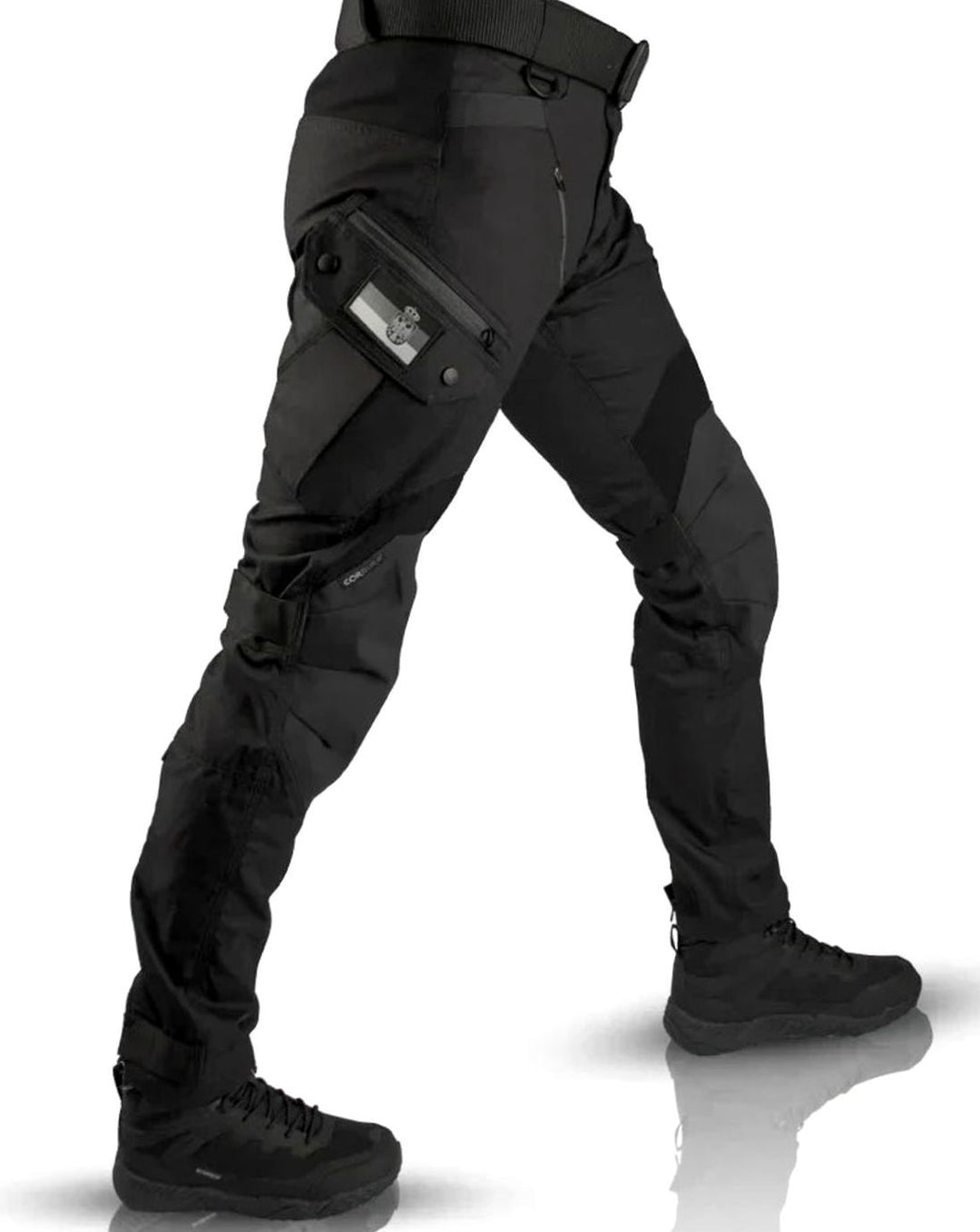 Herren Funktionale Tactical-Hose Robuste Outdoor-Cargohose Mehrfachtaschen - Schwarz