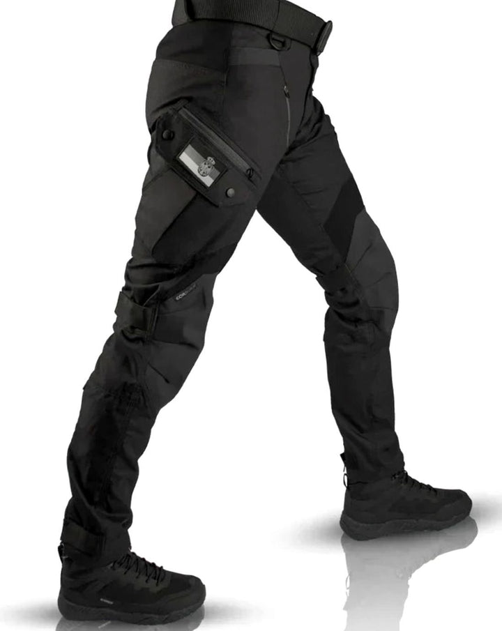 Herren Funktionale Tactical-Hose Robuste Outdoor-Cargohose Mehrfachtaschen - Schwarz