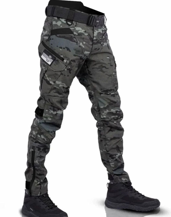 Herren Funktionale Tactical-Hose Robuste Outdoor-Cargohose Mehrfachtaschen - Tarnung