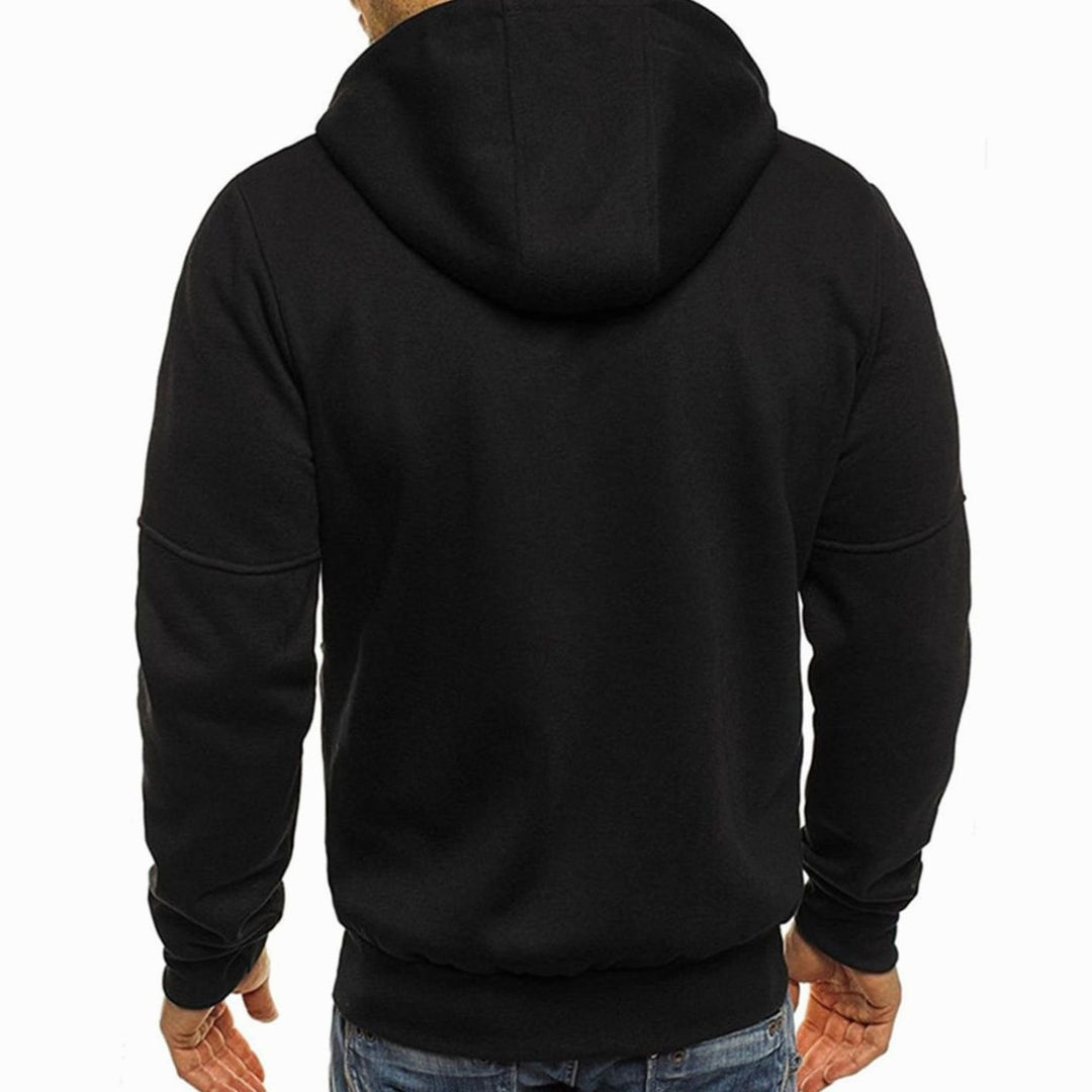Herren Kapuzenpullover mit Reißverschluss locker geschnitten atmungsaktiv