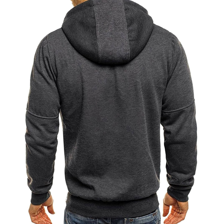 Herren Kapuzenpullover mit Reißverschluss locker geschnitten atmungsaktiv