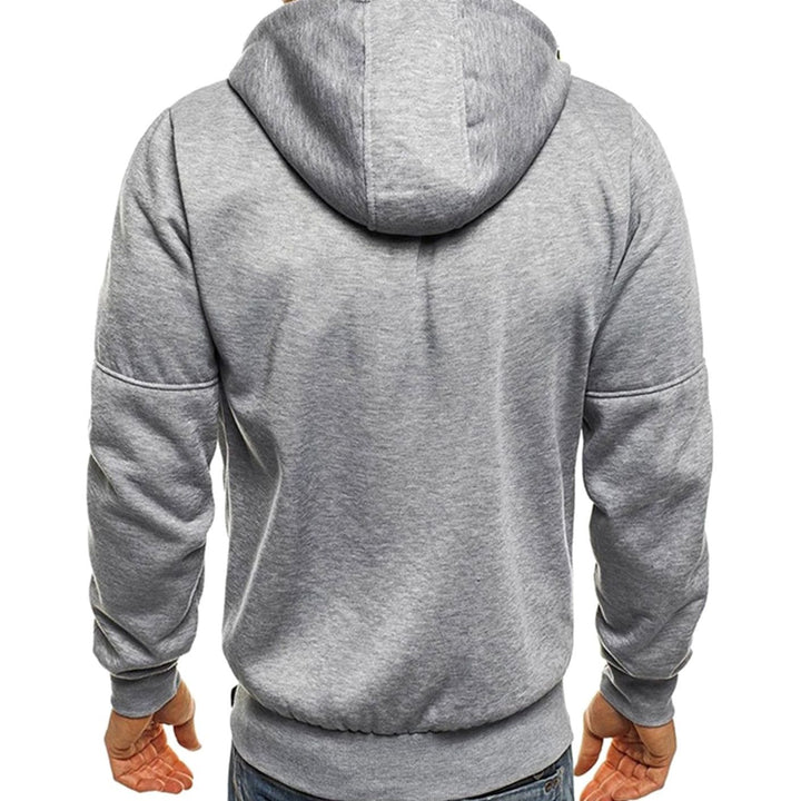 Herren Kapuzenpullover mit Reißverschluss locker geschnitten atmungsaktiv