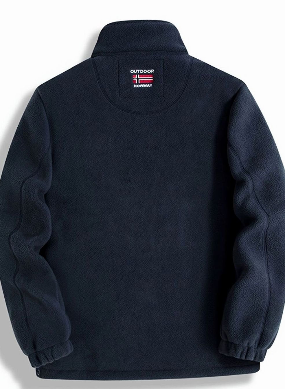 Herren Outdoor Fleece-Jacke mit Reißverschluss Stehkragen Innenfutter