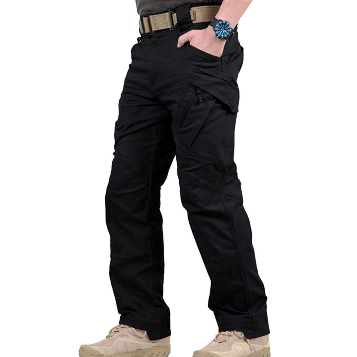 Herren Tactical Cargo Hose Outdoor Wandern Verstärkte Mehrtaschen - Schwarz