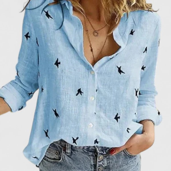 Cherish | Dames Casual Knopen V-Hals Blouse